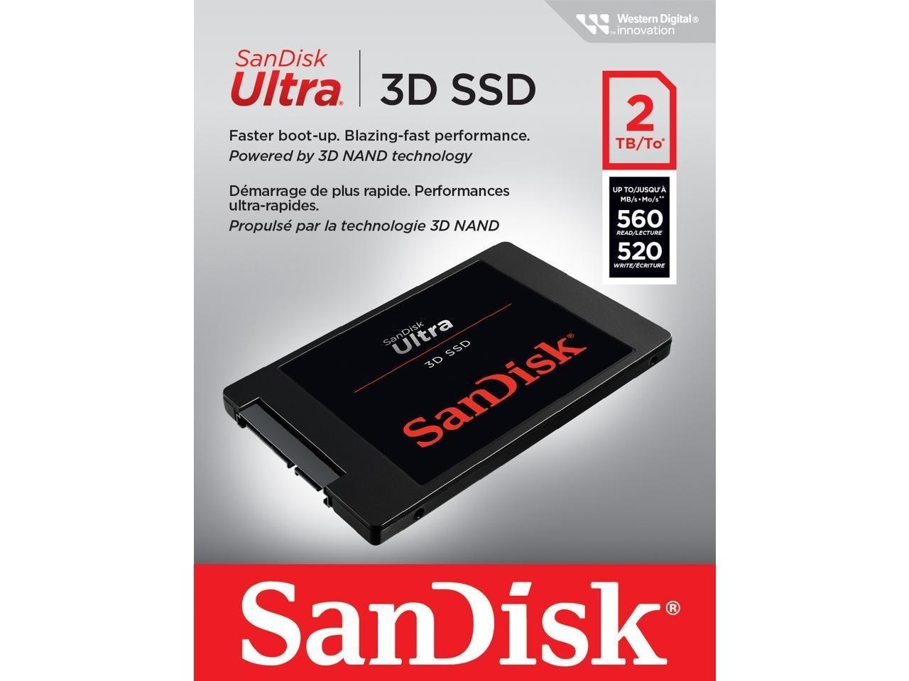 SanDisk Ultra 2.5" 2TB Sata Iii 3D Nand Internal Solid State Drive (SSD) SDSSDH3-2T00-G26