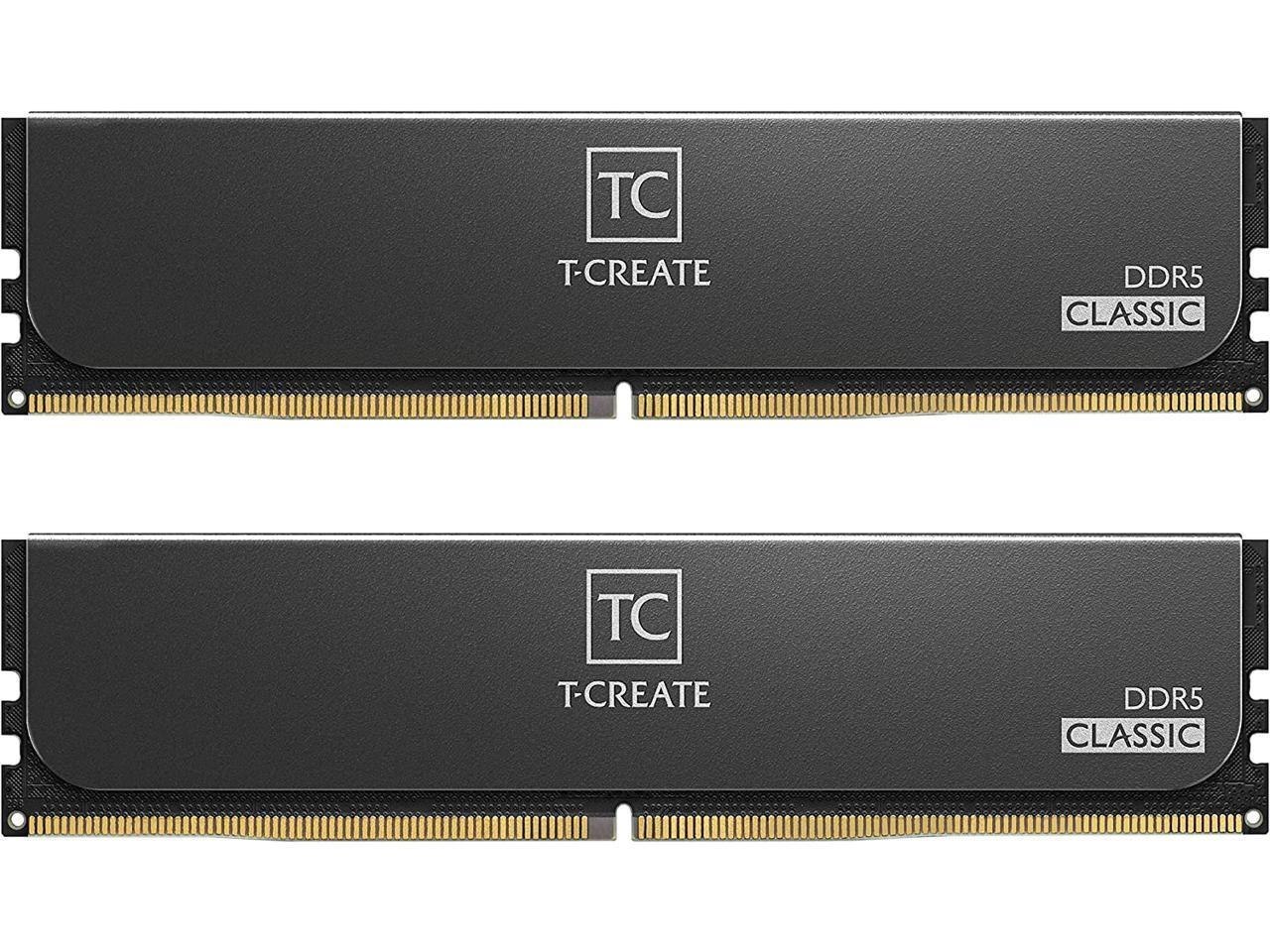 Team T-Create Expert 32GB (2 X 16GB) DDR5 6400 (PC5 51200) Desktop Memory Model Ctced532g6400hc40bdc01