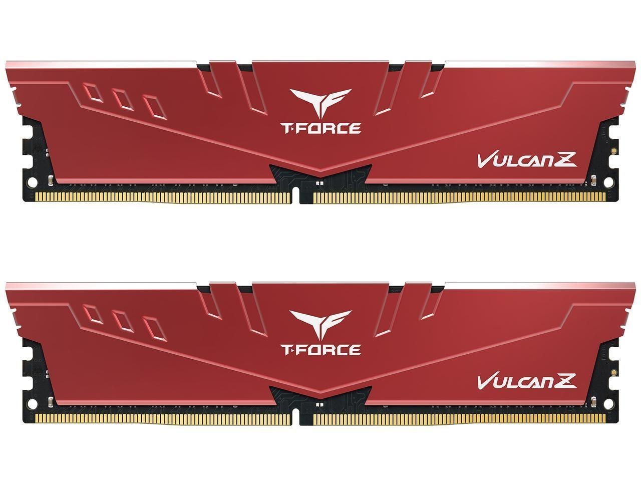 Team T-Force Vulcan Z 64GB (2 X 32GB) DDR4 3200 (PC4 25600) Desktop Memory Model TLZRD464G3200HC16CDC