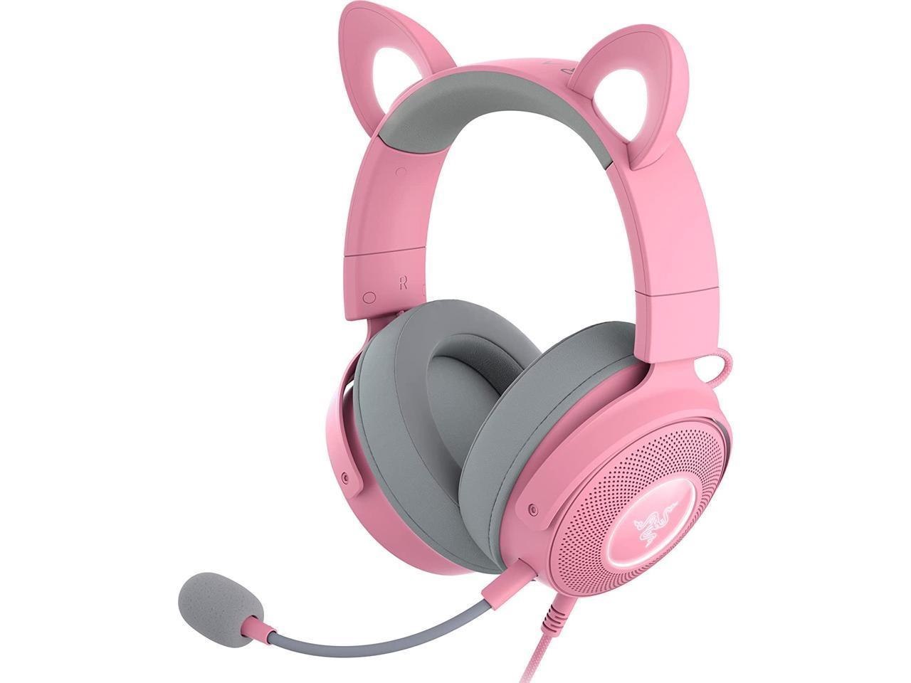 Razer Kraken Kitty V2 Pro Wired RGB Headset: Interchangeable Ears (Kitty