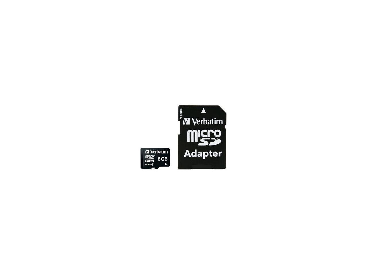 Verbatim 8GB Premium MicroSDHC Memory Card With Adapter