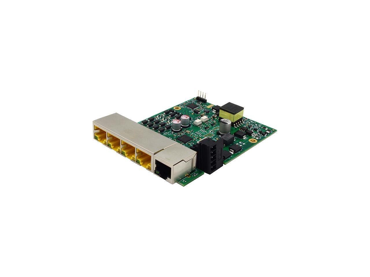 Brainboxes SW-125 Embedded Industrial 5 Port PoE+ 10/100 Ethernet Switch