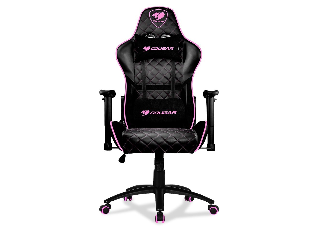 Cougar Armor One Eva (Pink) Gaming Chair With Breathable Premium PVC Leather And Body-Embracing High Back Design