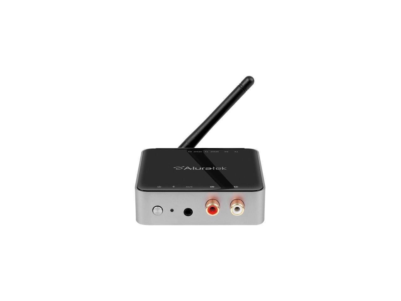 Aluratek Bluetooth Optical Audio Receiver / Transmitter | Single Antenna | Bluetooth 5 | 300 FT. Range