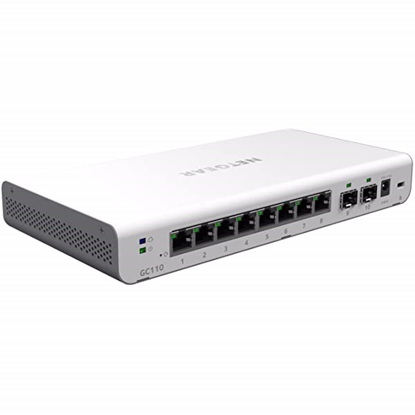 Netgear GC110 Insight Managed 8-Port Gigabit Ethernet Smart Cloud Switch With 2xSFP Fiber Ports