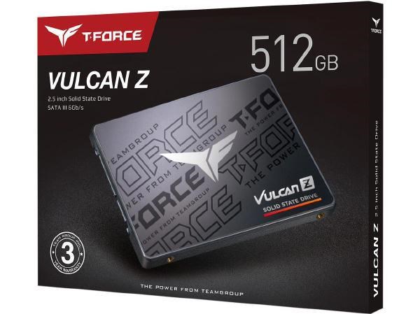 Team Group T-Force Vulcan Z 2.5" 512GB Sata Iii 3D Nand Internal Solid State Drive (SSD) T253TZ512G0C101