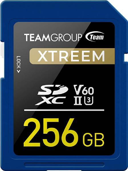 Teamgroup Xtreem 256GB Uhs-Ii/U3 SDXC Memory Card U3 V60 8K Uhd Read Speed Up To 250MB/s For Professional Vloggers, Filmmakers, Photographers &Amp; Conten
