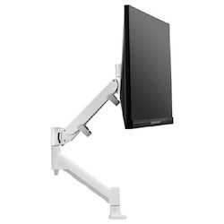 Atdec Desk Mount, HD F-Clamp , Up To 16KG (12KG Curved), Vesa Up To 100 X 100, White