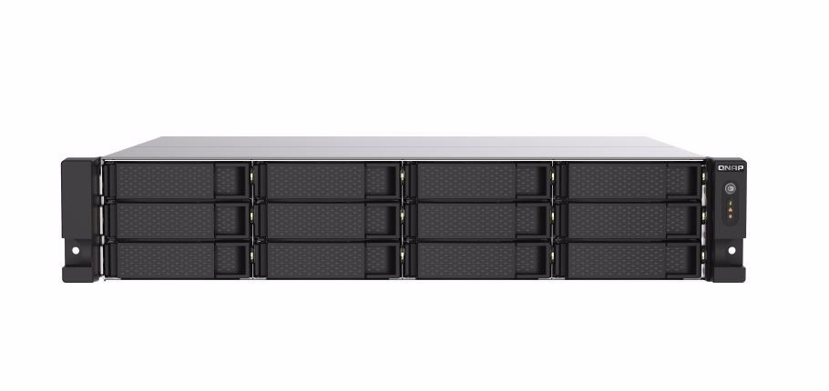 Qnap 12-Bay Nas(No Disk) Amd QC 2.2GHz, 8GB, 2.5GbE(2), PCIe(2), 2U, Rpsu, 3YR WTY