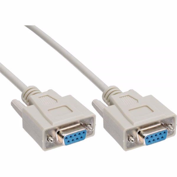 Astrotek 3M Serial RS232 Null Modem Cable - DB9 Female To Female 7C 30AWG-Cu Molded Type Wired Crossover For Data Transfer Between 2 Dte Devices LS