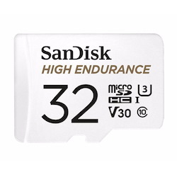SanDisk 32GB High Endurance microSDHC™ Card SQQNR 2,500 HRS Uhs-I C10 U3 V30 100MB/s R 40MB/s W SD Adaptor 2Y