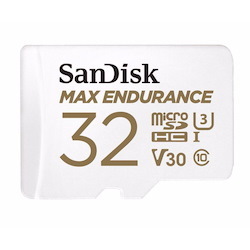 SanDisk 32GB Max High Endurance microSDHC™ Card SQQVR 15,000 HRS Uhs-I C10 U3 V30 100MB/s R, 40MB/s W SD Adaptor 3Y