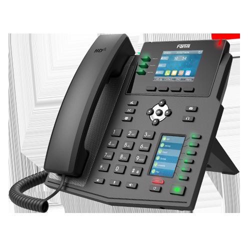 Fanvil X4u - 12 Line Ip Phone, 2.8" 320 X 240 Color LCD + 2.4" Color LCD, 30 X DSS Key, Dual 1000Mbps Eth Port ( 2 Year Warranty )