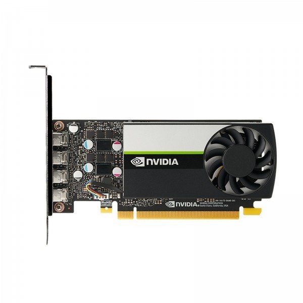 Nvidia T1000, 8GB, GDDR6 128-Bit, 160GB/s, PCIe 3.0 X 16, Single Slot, 4X Mini DisplayPort 1.4, 50W, Turing, 3YR Warranty