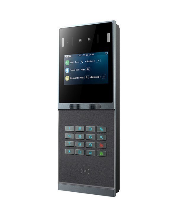 Fanvil I66 Outdoor Video Door Phone,Face Recognition Door Phone, Audio/Video Intercom,4-Inch Ips Color Screen