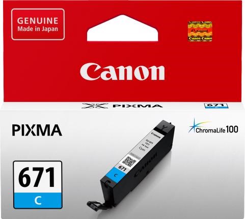 Canon CLI-671C Original Inkjet Ink Cartridge - Cyan Pack
