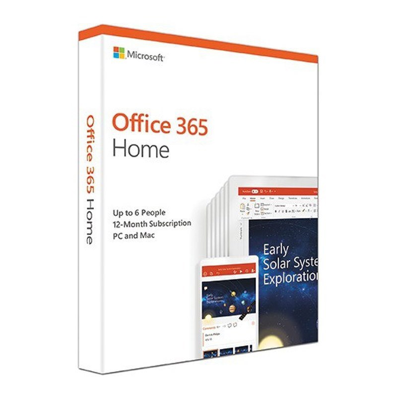 Microsoft Office 365 2019 Home 32/64-bit - Subscription Licence - 6 PC and Mac in One Household - 1 