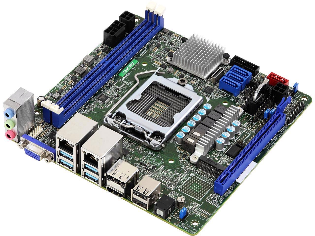 Asrock Rack C246 Wsi Mini-Itx Server Motherboard Lga 1151 Intel C246