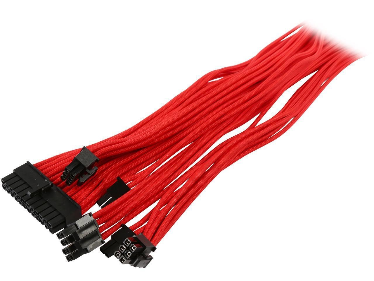 Phanteks Ph-Cb-Cmbo_Rd 1.64 FT. (0.50M) Cables - Internal Power Cables Female To Female