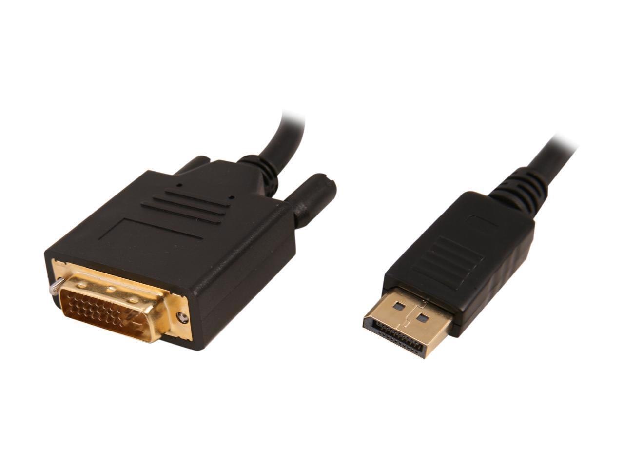 Nippon Labs Dp-Dvi-6 6 FT. Black Connector A: 1 X DisplayPort (20 Pin) Male 
Connector B: 1 X Dvi-D (25 Pin) Male DisplayPort To Dvi-D 28 Awg Cable Male To Male