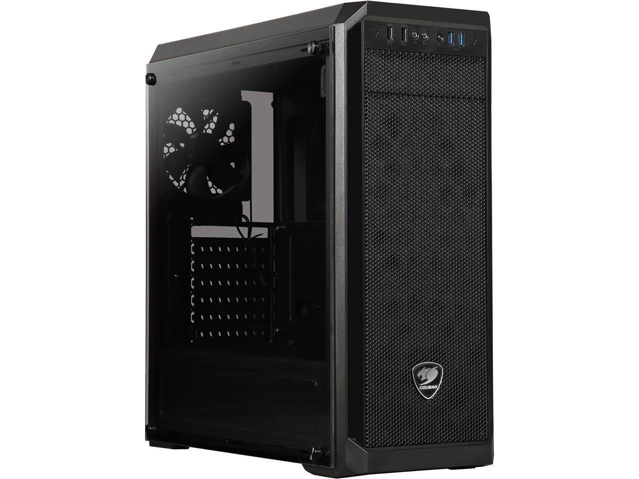 Cougar MX330-G Mid Tower Case With Full Tempered Glass Window And Usb 3.0