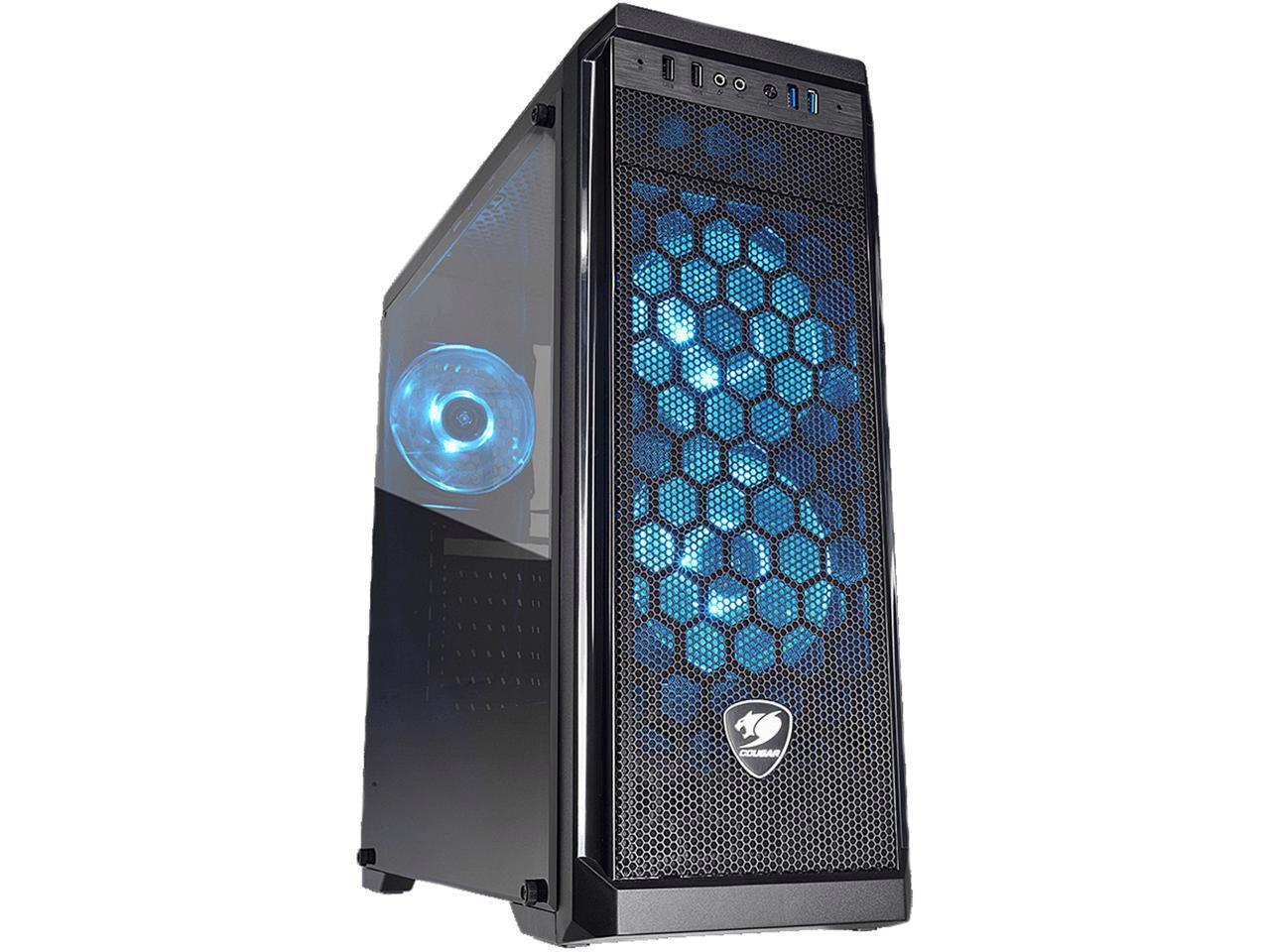 Cougar MX330-G Air Black Steel / Tempered Glass Atx Mid Tower Computer Case