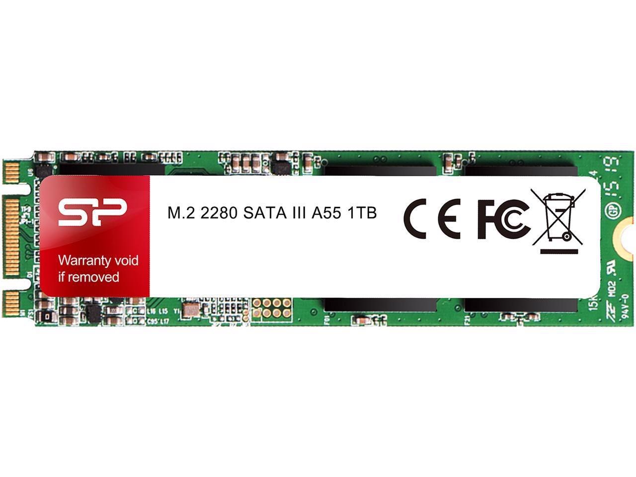 Silicon Power Ace A55 M.2 2280 1TB Sata Iii 3 D Nand Internal Solid State Drive (SSD) Sp001tbss3a55m28