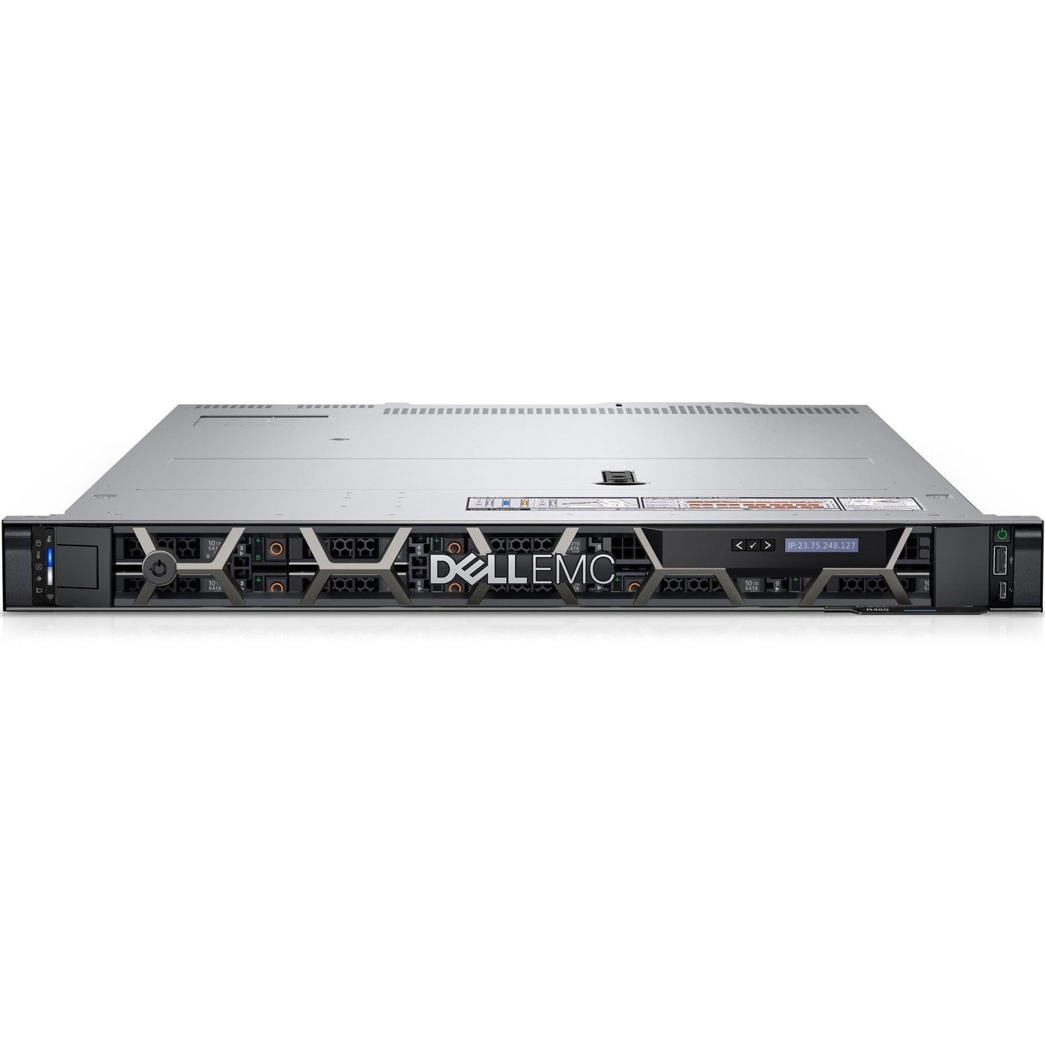 PowerEdge R450 2U Server, 128GB PO, 4.8TB PERC, iDRAC9, 5YR ProSupport NBD