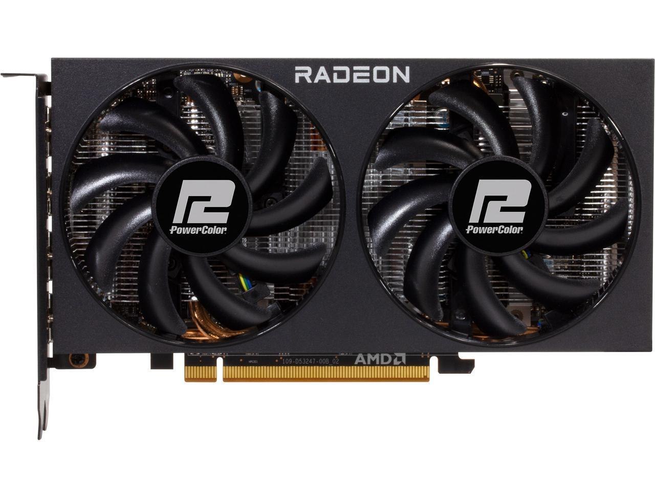 PowerColor Fighter Radeon RX 6650 XT 8GB GDDR6 Pci Express 4.0 Atx Video Card Axrx 6650XT 8GBD6-3DH