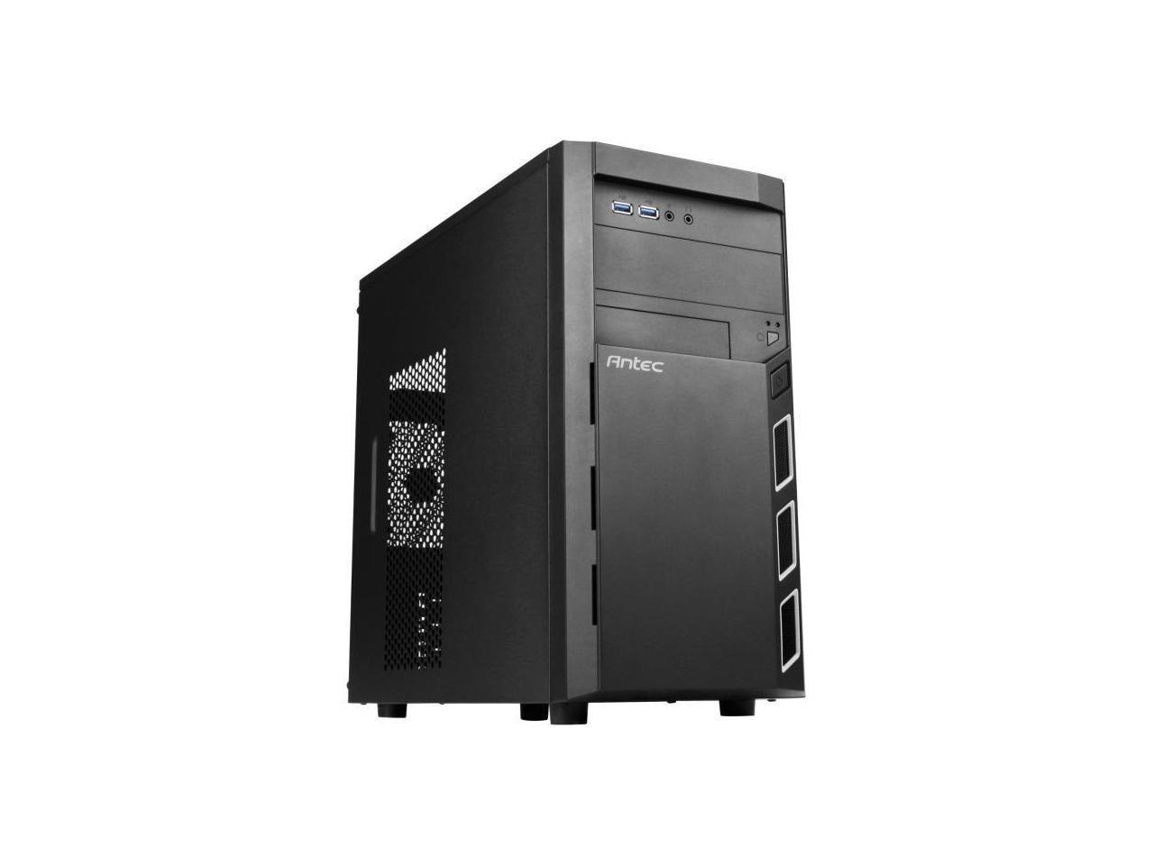 Antec Value Solution VSK3000 Elite - Mini Tower - Micro Atx - No Power Supply - Black - USB/Audio