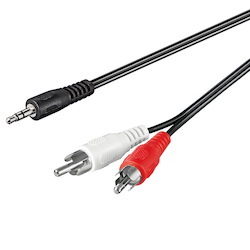 Pro2 Stereo Plug To 2X Rca Socket Adaptor 1M