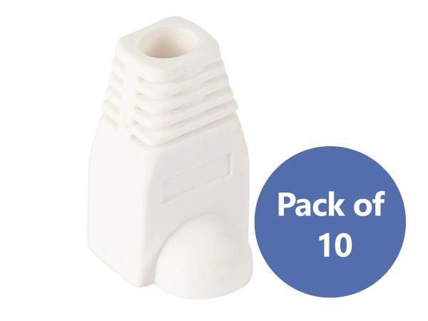 4Cabling RJ45 Cable Boots - 10 Pack-White