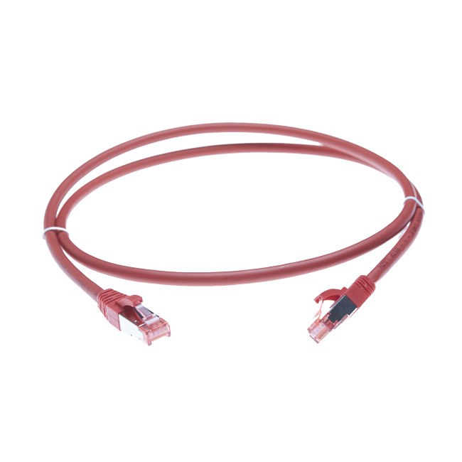 4Cabling 15M Cat 6A S/FTP LSZH Ethernet Network Cable. Red