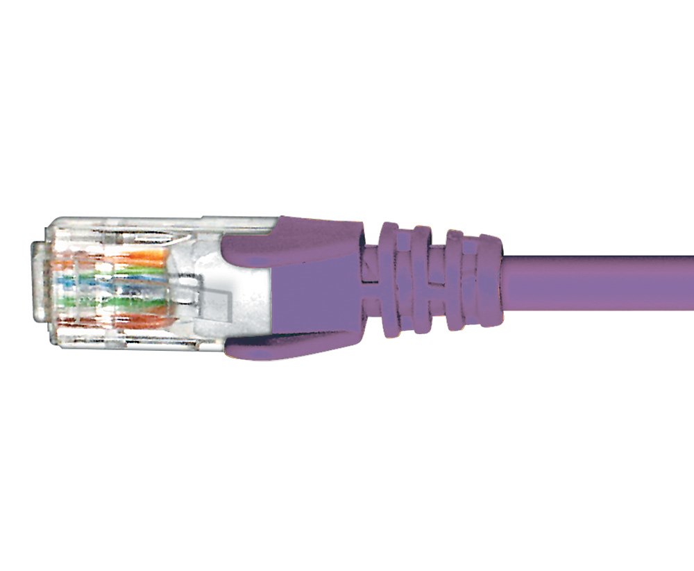 Cabac 1M Cat6 RJ45 Lan Ethenet Network Purple Patch Lead