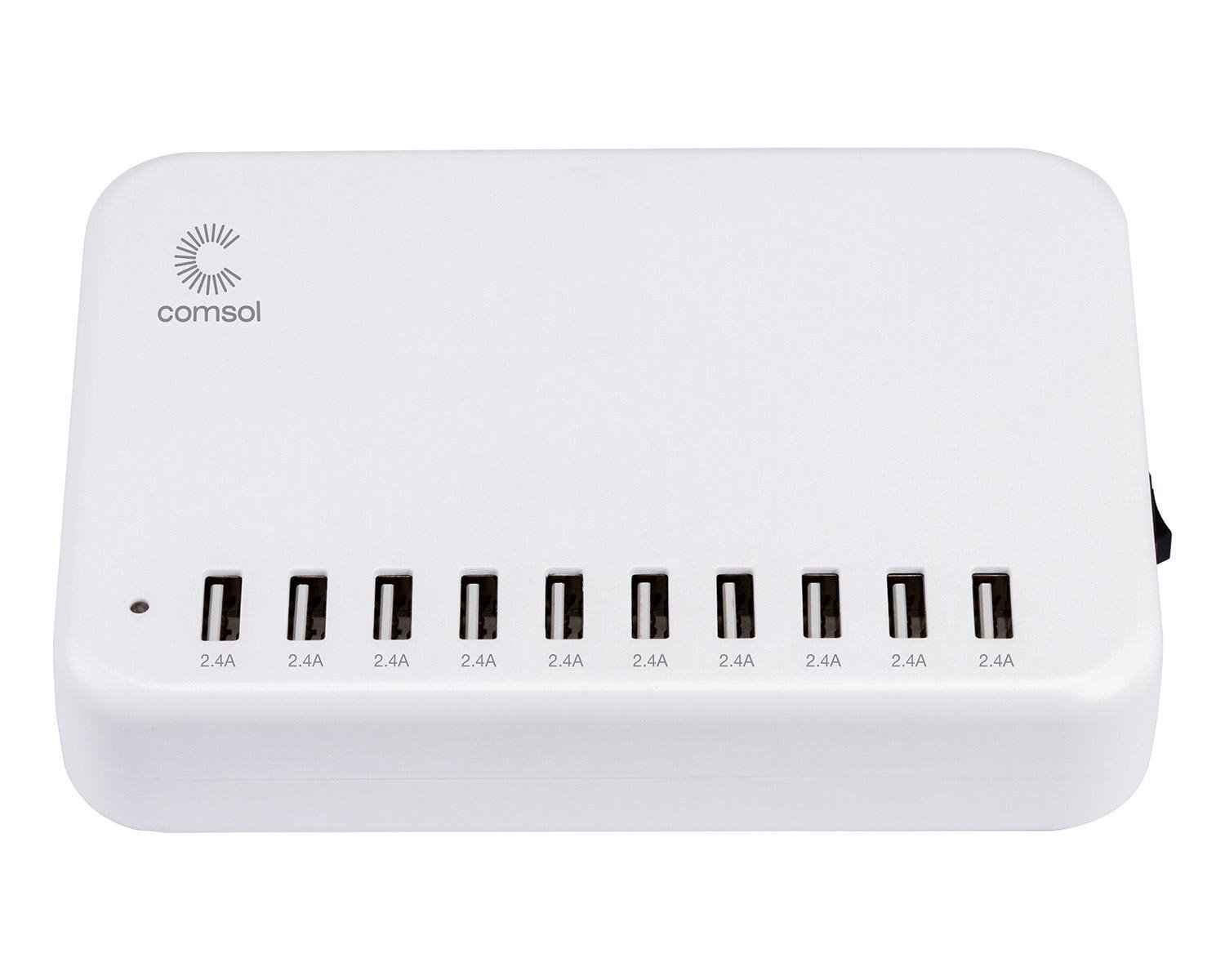 Comsol 10 Port Usb Charging Station 120W Total Power