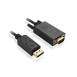4Cabling 5M DisplayPort Male To Vga Male Cable: Black