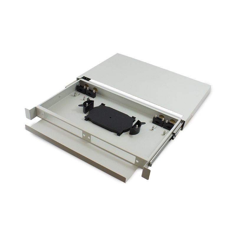 Serveredge 1Ru Fibre Sliding Patch Panel With Splice Cassette Splice Protector & Mounting Kit