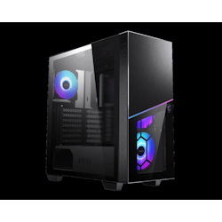 Msi MPG Sekira 100R Mid-Tower Case, Supports E-Atx / Atx / M-Atx / Mini Itx, 2X Usb 3.2, 1X Usb-C, 1X Audio, 1X Mic, Atx Power Supply