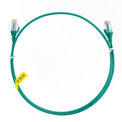 4Cabling 1M Cat 6 Ultra Thin LSZH Pack Of 10 Ethernet Network Cable. Green
