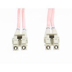 4Cabling 0.5M LC-LC Om1 Multimode Fibre Optic Cable: Salmon Pink