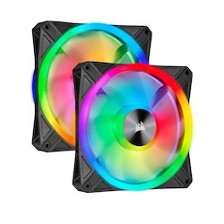 Corsair QL Series, QL140 RGB, 140MM RGB Led Fan, Dual Pack With Lighting Node Core
