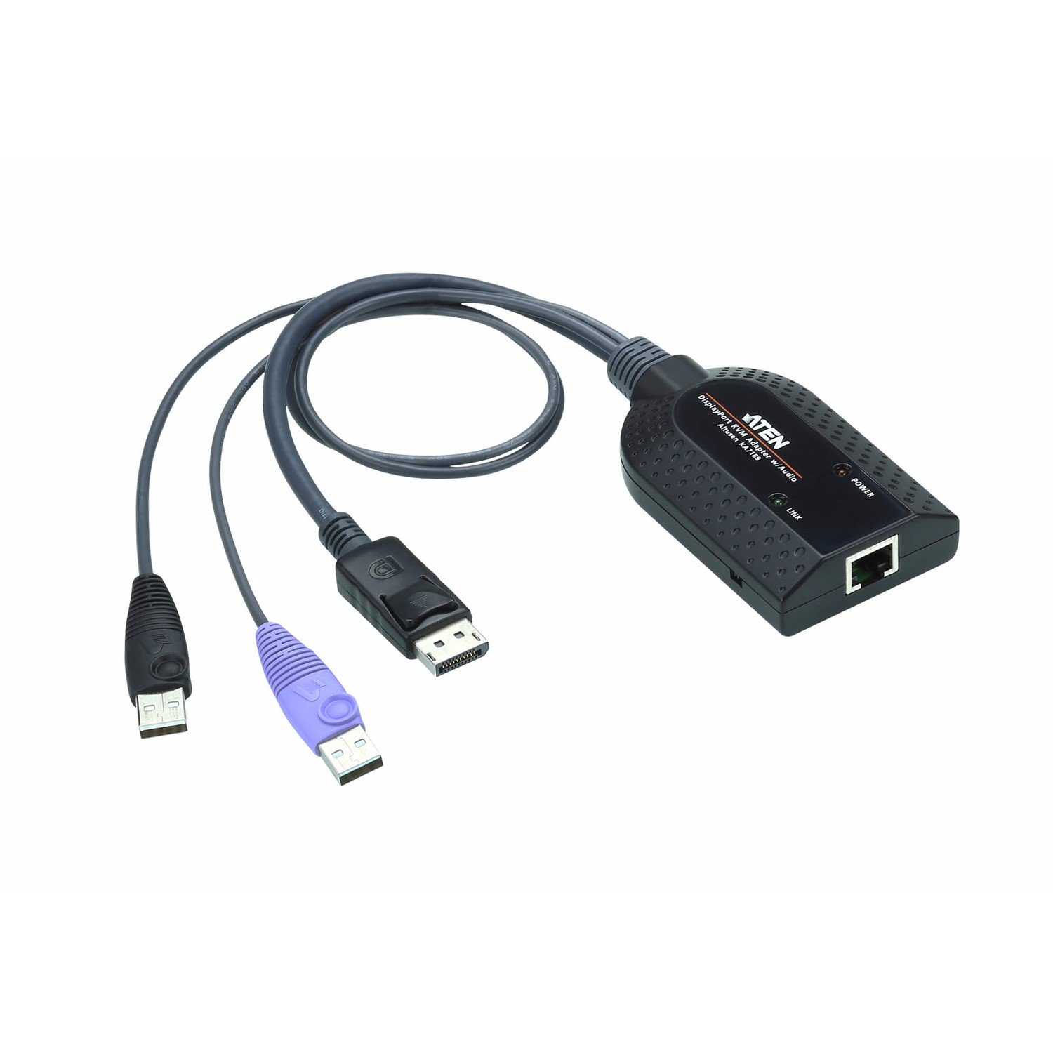 Aten (Ka7189-Ax) DisplayPort Usb Virtual Media KVM Adapter With Digital Audio On DisplayPort Signal, For KM And KN Series