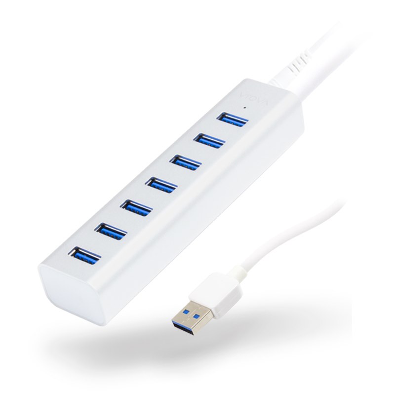 Alogic 7 Port Usb Hub - Aluminium Unibody With Power Adapter -Vrova Plus Series