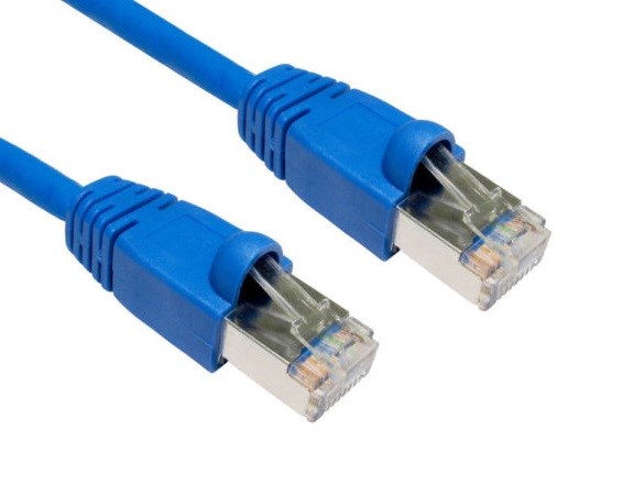 Hypertec Cat6a Shielded Cable 1.5M Blue Color 10GbE RJ45 Ethernet Network Lan S/FTP Copper Cord 26Awg LSZH Jacket