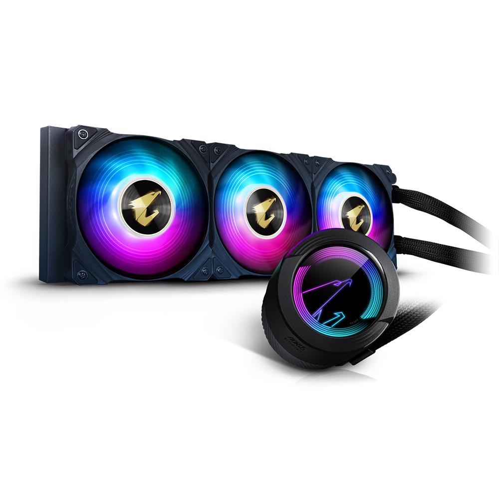 Gigabyte Aorus WF Cpu Aio Cooler 360 W/ LCD Display, Intel/Amd Socket,3 X 120MM RGB Fans, 3YR WTY