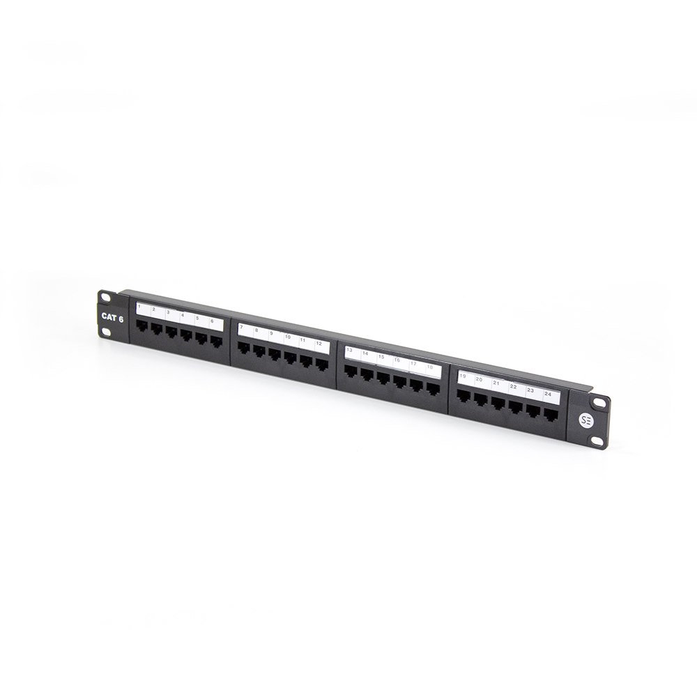 Serveredge 24 Port Cat6 Patch Panel - 1Ru Utp- Includes Cable Management Bar