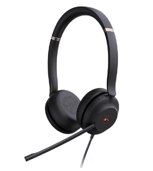 zzMisc Yealink Wired (Uh37-Dual-Teams-Usb-C/A) MS Stereo Headset, Noise Cancelling Mic, Leather, Usb-C, C To A Adaptor