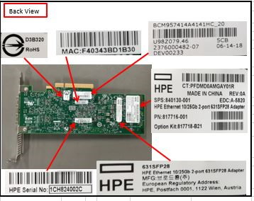 HPE 631 25Gigabit Ethernet Card for Server - 20GBase-X - SFP28 - Plug-in Card