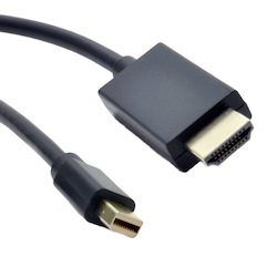 4Cabling 1.5M Mini DisplayPort Male - Hdmi Cable Male: Black