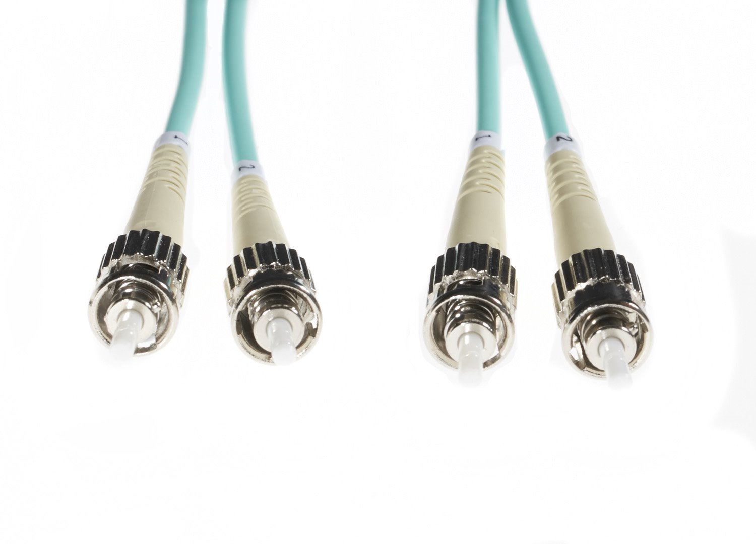 4Cabling 10M ST-ST Om3 Multimode Fibre Optic Cable: Aqua